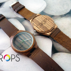 Engraved wooden clocks