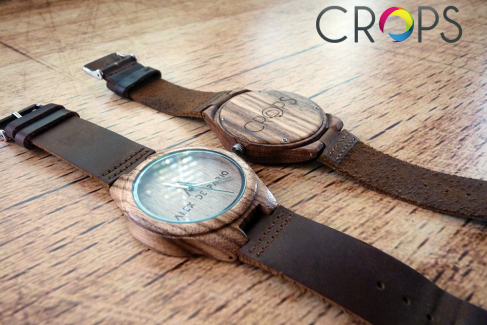 Engraved wooden clocks