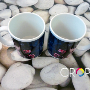 Cups with printing, advertising agency
