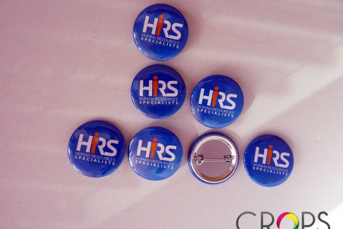 Designs of round buttons, advertising agency