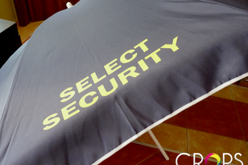 Umbrella with logo, advertising agency