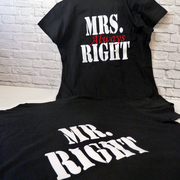 Personalised T- shirts for Couples, advertising agency