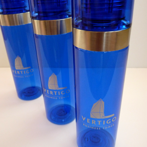 Bottles with logo, advertising agency