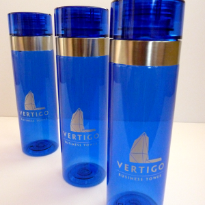 Bottles with logo, advertising agency