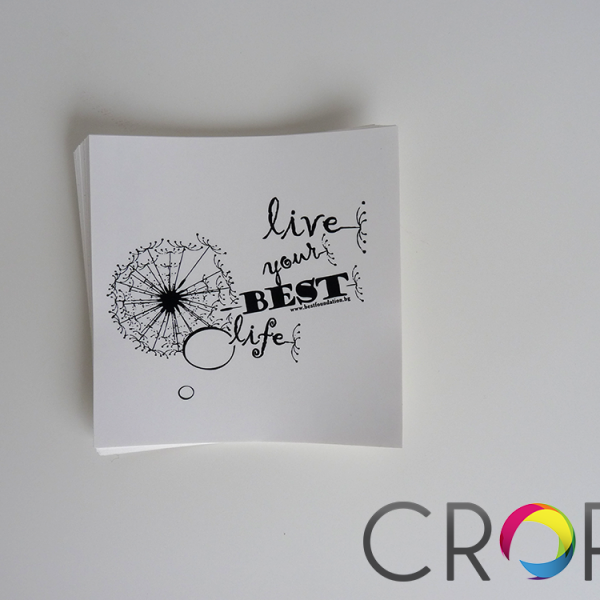 Printing of creative stickers, advertising agency