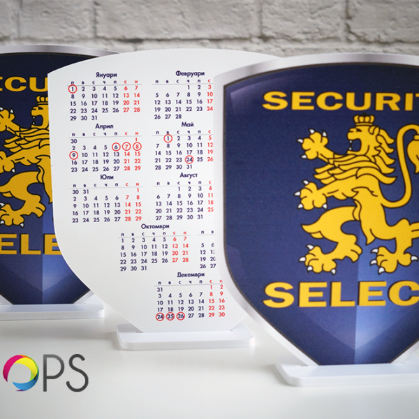 Desk calendars, advertising agency