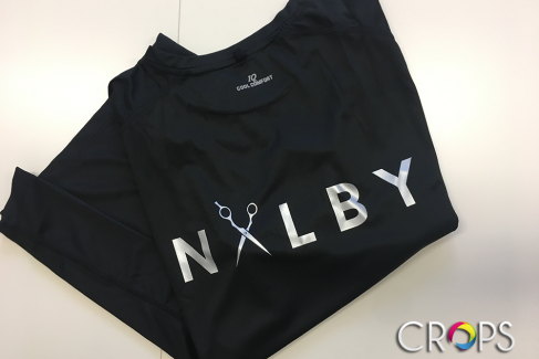 Silver print on custom t-shirts, http://cropsadvertising.com