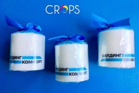 Printed candles, http://cropsadvertising.com