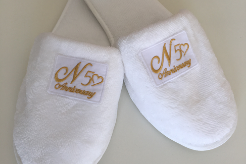 Embroidered slippers, http://cropsadvertising.com