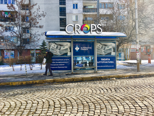 Bus stand branding, http://cropsadvertising.com